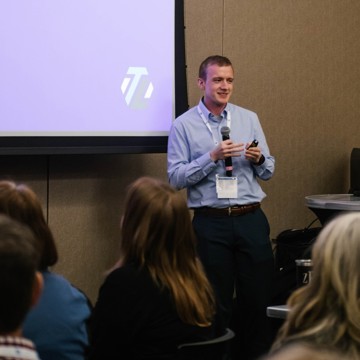 Josh Henderson speaking at TechLeadership