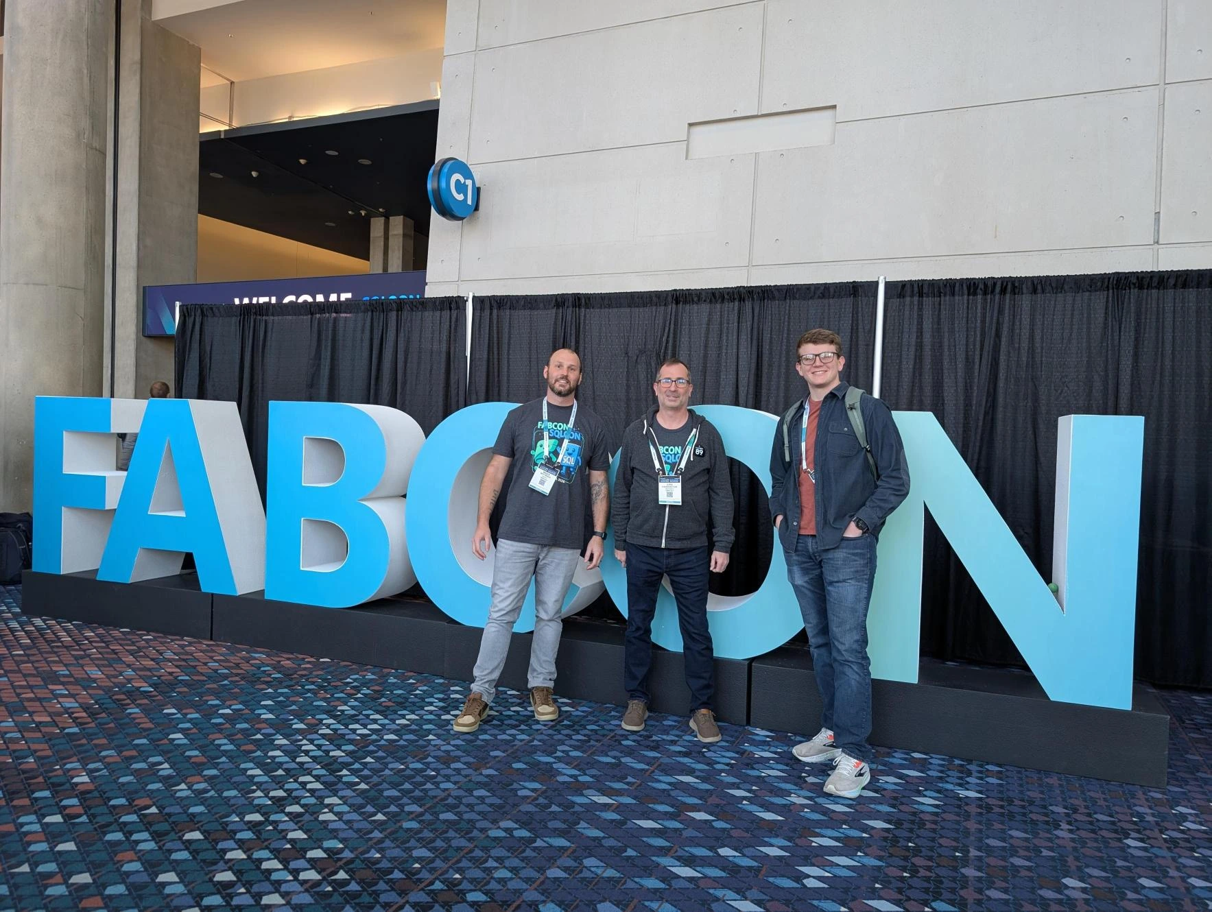 three engineers attending FABCON