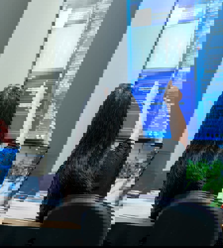 Residents working on an internal project